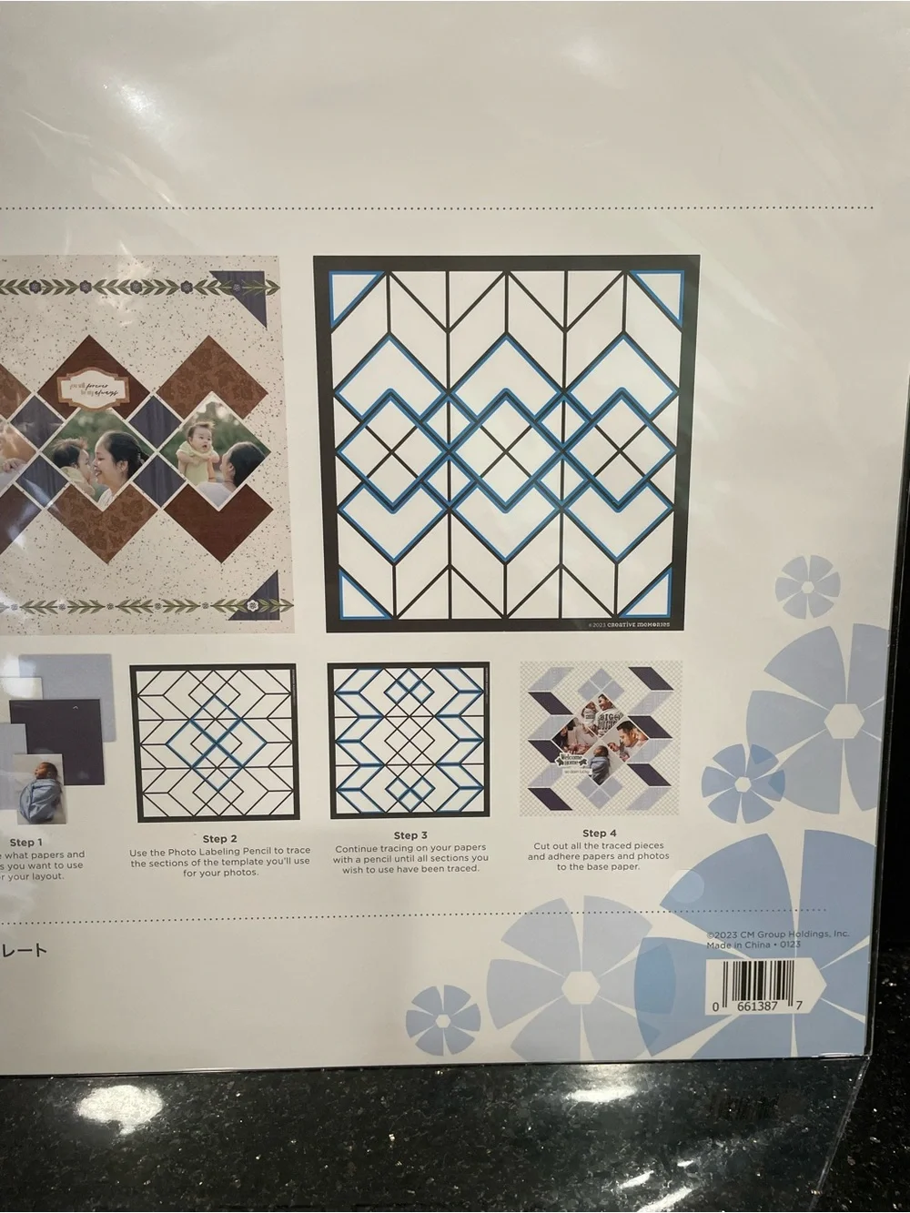 Creative Memories Argyle Recipe Template 12x12 Reusable Stencil Brand New